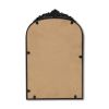 Black Metal Arch Accent Mirror - 16"