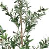 Green Olive Artificial Tree in a Black Pot - 84"