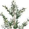 Green Olive Artificial Tree in a Black Pot - 84"