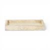 Beige Rustic Resin Faux Stone Handmade Trinket Tray - 10"