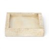 Beige Rustic Resin Faux Stone Handmade Trinket Tray - 10"