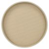 Taupe Faux Wicker Round Serving Tray - 15"