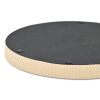 Taupe Faux Wicker Round Serving Tray - 15"