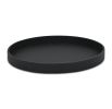 Black Faux Wicker Round Serving Tray - 15"