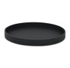 Black Faux Wicker Round Serving Tray - 15"