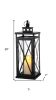 Clear And Black Glass And Metal Tabletop Lantern Candle Holders - Set of Two