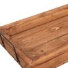 Natural Solid Wood Handmade Serving Tray With Handles - 21"