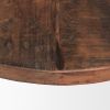 Brown Reclaimed Wood Hand Finished Round Riser Tray - 14"