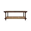 Chestnut Solid Wood and Rattan Coffee Table