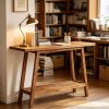 Farmhouse Style Console Table with Adjustable Anti for Living Room