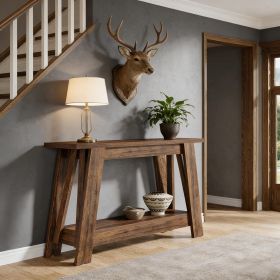 Console Table, 2-Tier Farmhouse Sofa Entryway Table with Storage