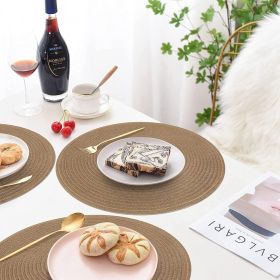 Round Braided Placemats - Set of 6 - 15 inch
