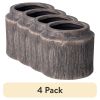 Round Black Ceramic Planter (4 pack) 6" x 6" x 5.4"