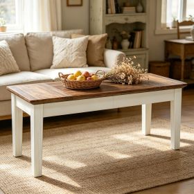 62-Inch Farmhouse Rectangular Dining Table for 4-6 People Kitchen Table
