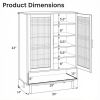 6-Tier Tall Shoe Cabinet 43 Inch Double Doors Storage Organizer for Entryway Hallway Bedroom
