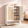 6-Tier Tall Shoe Cabinet 43 Inch Double Doors Storage Organizer for Entryway Hallway Bedroom