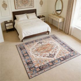 Bohemian Tawny Brown Area Rug - 4' x 6'
