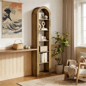 Natural Arched Bookshelf