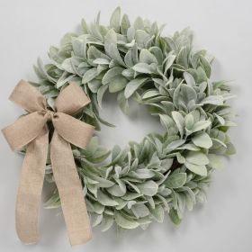 Faux Lamb's Ear Wreath - 17.7"
