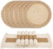 Set of 6 Handmade Boho Burlap Placemats