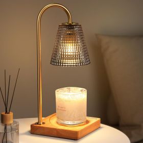 Black and Gold Candle Warmer Lamp with Timer Dimmer