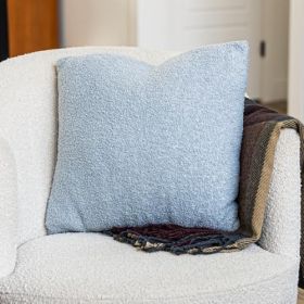 Blue Sherpa Textured Pillow Covers - 20x20 inch - 2pcs