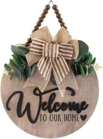Welcome Sign for Front Door - 12" Round