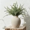 Ceramic Decorative Flower Vase | 7.48 Inch Pottery Rustic Farmhouse Boho Vase for Home Decor, Table, Living Room, Bathroom, Coffee Desk, Shelf