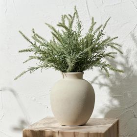 Ceramic Decorative Flower Vase | 7.48 Inch Pottery Rustic Farmhouse Boho Vase for Home Decor, Table, Living Room, Bathroom, Coffee Desk, Shelf