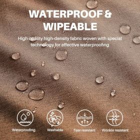 Textured Linen Waterproof Rectangle Table Cloth, 60x104 Inch