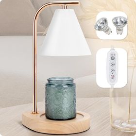 Candle Warmer Lamp with Wooden Base