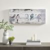 Hand Painted Wood Plank Panel Wall Decor, 30"W x 12"H x 1.5"D