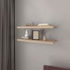 Floating Shelf Dallas, Living Room, Light Pine