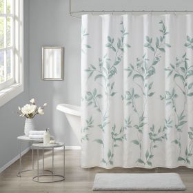 Burnout Printed Shower Curtain Seafoam 72x72"