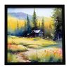 Montana Bitterroot in Watercolor Framed Metal Print - 8" X 8"