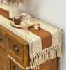 Boho Table Runner 72 Inches Long Thanksgiving Decor Macrame Table Runner Farmhouse Style with Tassels for Party Bohemian Rustic Wedding Bridal Shower