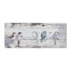 Hand Painted Wood Plank Panel Wall Decor, 30"W x 12"H x 1.5"D