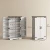 Farmhouse Kitchen Pantry Storage Cabinet, Kitchen Pantry Cabinet with Doors and Adjustable Shelves, White