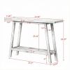 Farmhouse Style Console Table with Adjustable Anti for Living Room