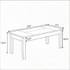 62-Inch Farmhouse Rectangular Dining Table for 4-6 People Kitchen Table