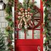Red Wagon Wheel Christmas Wreath, 15.74"