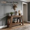 Console Table, 2-Tier Farmhouse Sofa Entryway Table with Storage