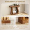 42" Farmhouse Console Table, 2-Tier Entryway Table with Storage for Hallway, Living Room, Behind Couch, Rustic Brown