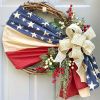 Grapevine Patriotic Wreath with American Flag
