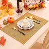 Cotton Linen Blend Placemats for Dining Table - Set of 6