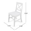 Roshan Farmhouse Acacia Wood Dining Chairs, White (Set of 2)