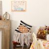 Fall Pillow Cover, Black and White Striped Polka Dots Pumpkin Orange Decorative Throw Pillowcase