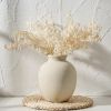 Ceramic Decorative Flower Vase | 7.48 Inch Pottery Rustic Farmhouse Boho Vase for Home Decor, Table, Living Room, Bathroom, Coffee Desk, Shelf