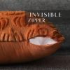 Soft Plush Fall Autumn Rust Pumpkin Pillow Covers, 18x18 inch, Set of 2