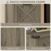 Vertical Filing Cabinet with 3 Drawers, Rustic Farmhouse Office Storage Cabinet for A4, Letter Size, Grey Wash